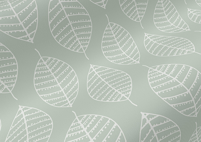 Beech Leaf (Blackout), Light Mint - Roller Blind - Image 4